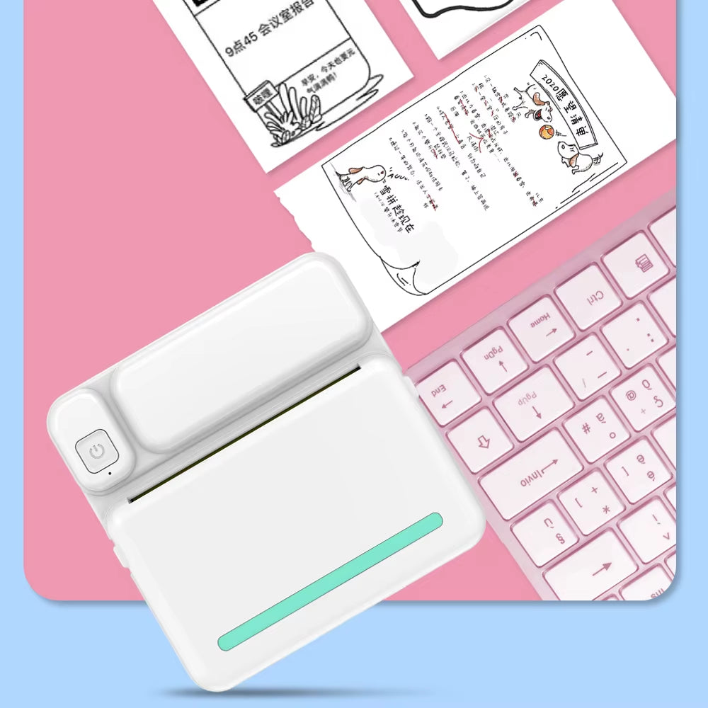 C19 Mini Printer Portable Thermal Printer Photo Pocket Thermal Label Printer 58Mm Printing Wireless Bluetooth Android IOS