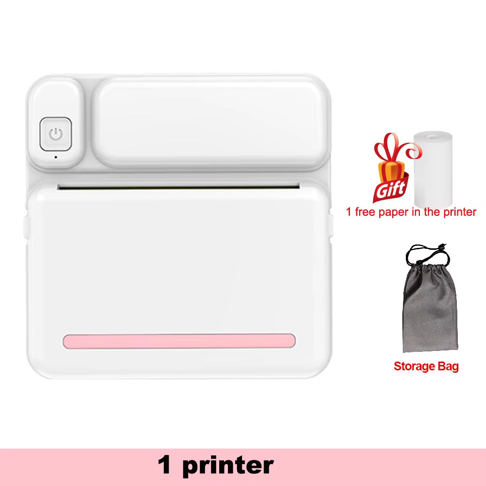 C19 Mini Printer Portable Thermal Printer Photo Pocket Thermal Label Printer 58Mm Printing Wireless Bluetooth Android IOS