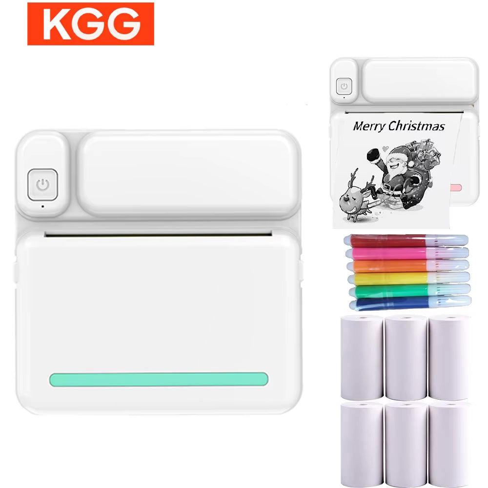 C19 Mini Printer Portable Thermal Printer Photo Pocket Thermal Label Printer 58Mm Printing Wireless Bluetooth Android IOS