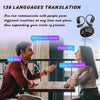 AI Language Translation Earbuds 138 Languages Bluetooth-Compatible 5.3 Translator Device Open Air Traductor for Travel Business