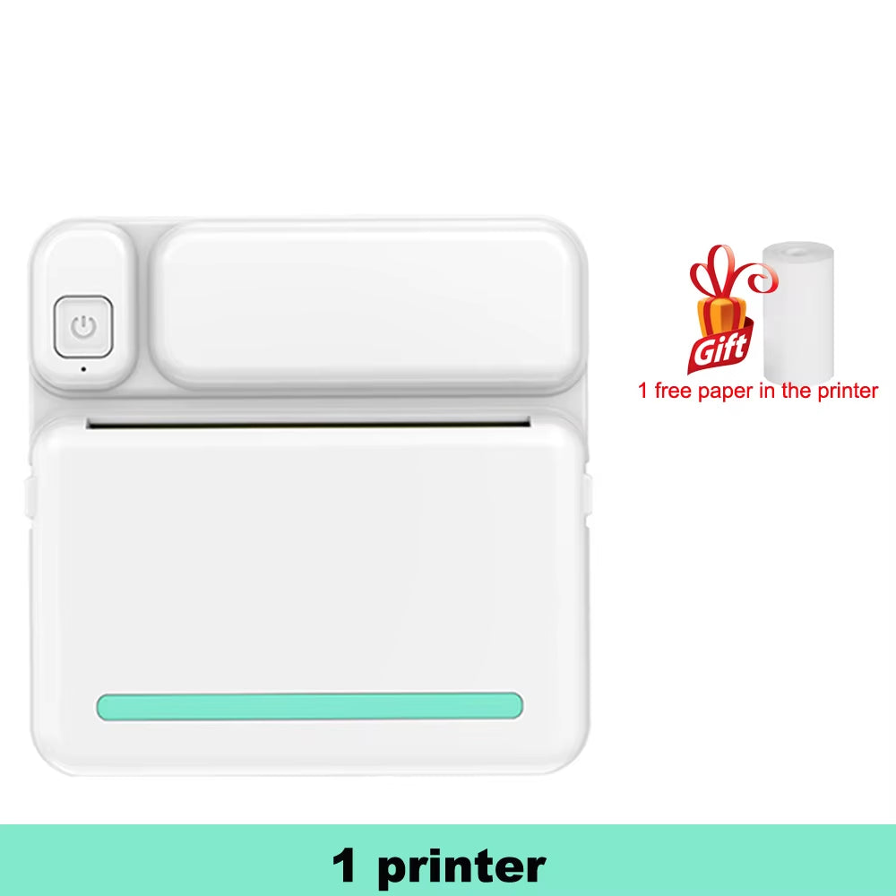 C19 Mini Printer Portable Thermal Printer Photo Pocket Thermal Label Printer 58Mm Printing Wireless Bluetooth Android IOS
