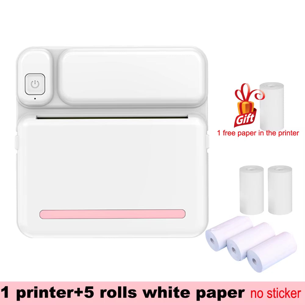 C19 Mini Printer Portable Thermal Printer Photo Pocket Thermal Label Printer 58Mm Printing Wireless Bluetooth Android IOS