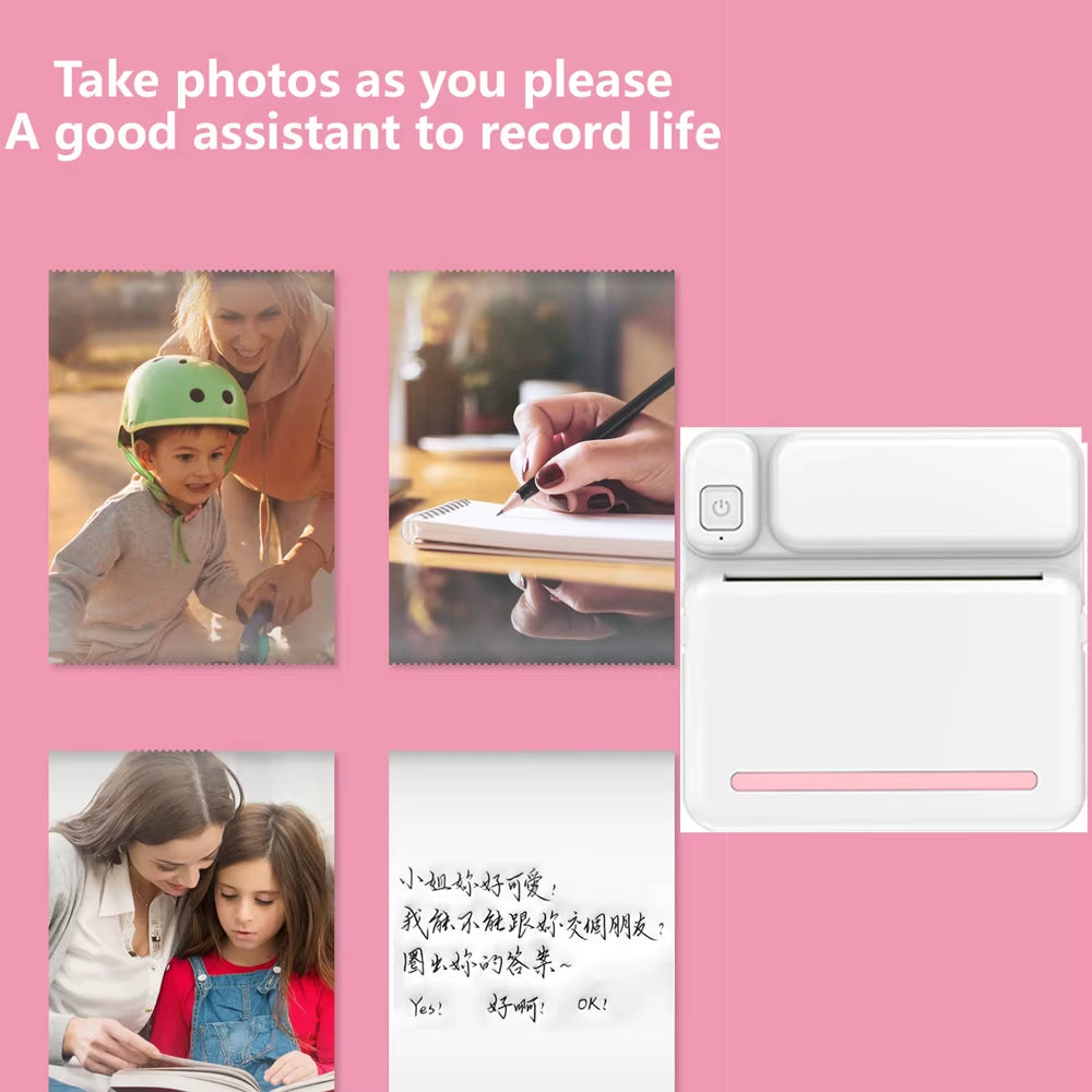 C19 Mini Printer Portable Thermal Printer Photo Pocket Thermal Label Printer 58Mm Printing Wireless Bluetooth Android IOS