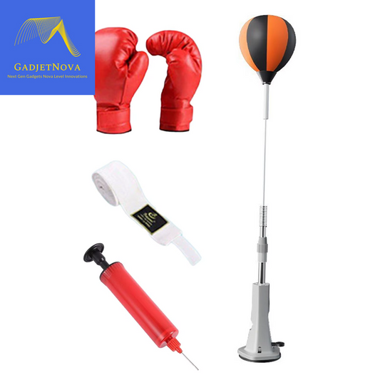 Boxing Reaction Ball Freestanding Suction Cup Base Adjustable Height Boxing Speed Ball for Workout Home Gym Fitness Mma Exercise